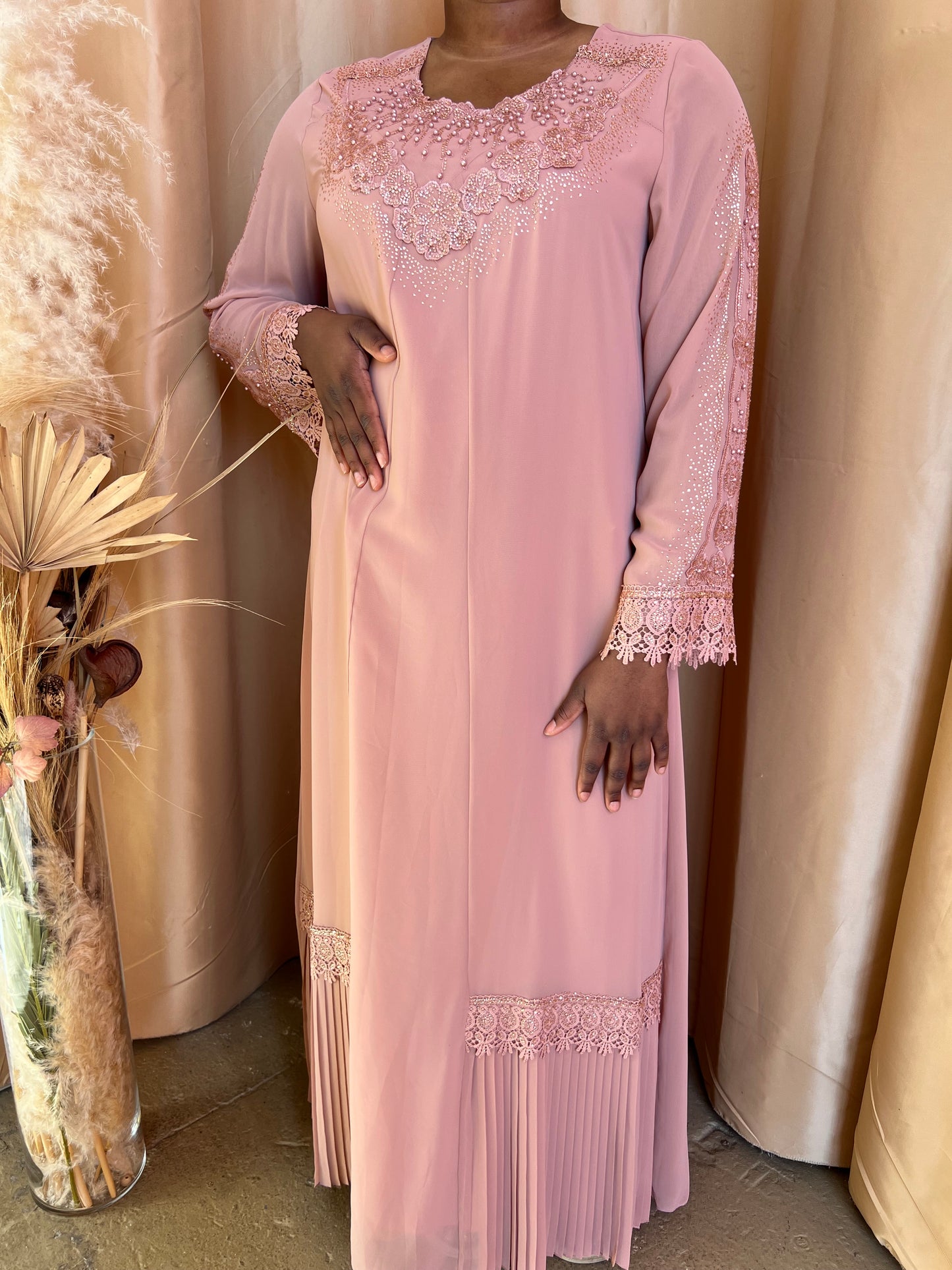 Blush Elegance Abaya