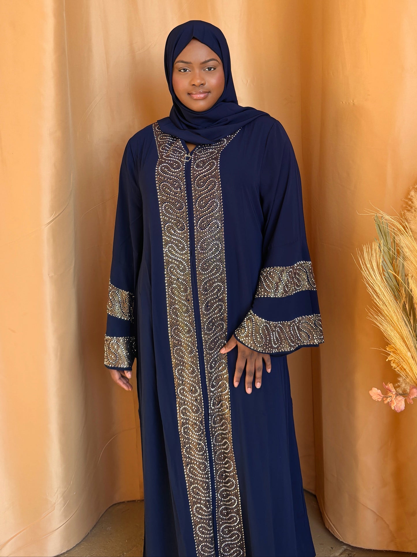 Jeweled Satin Abayas