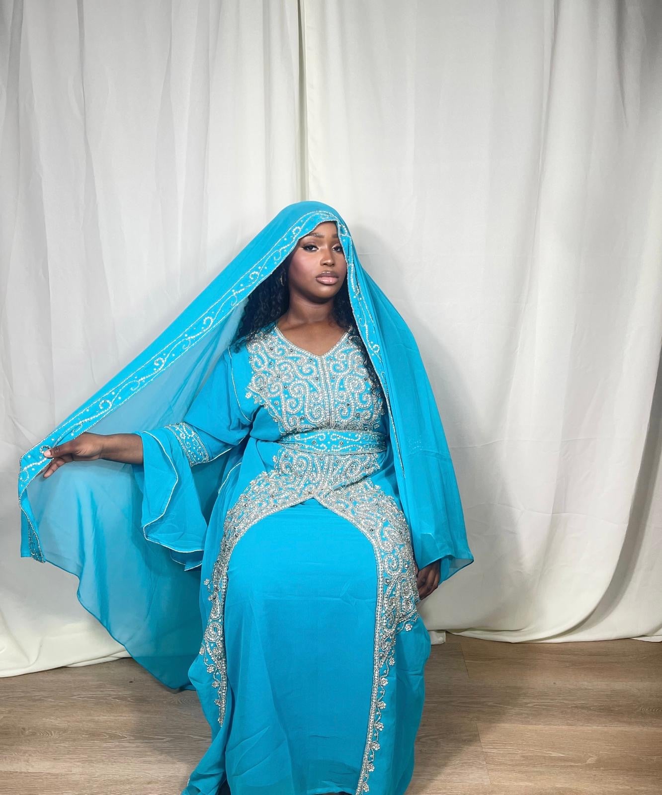 Ocean Blue Abaya